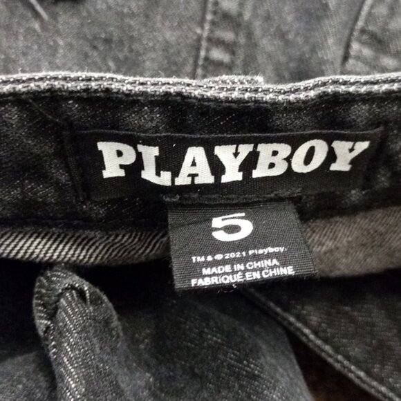 Playboy Bunny Wide Legs Beggy Denim Jeans Y2K - Picture 7 of 7